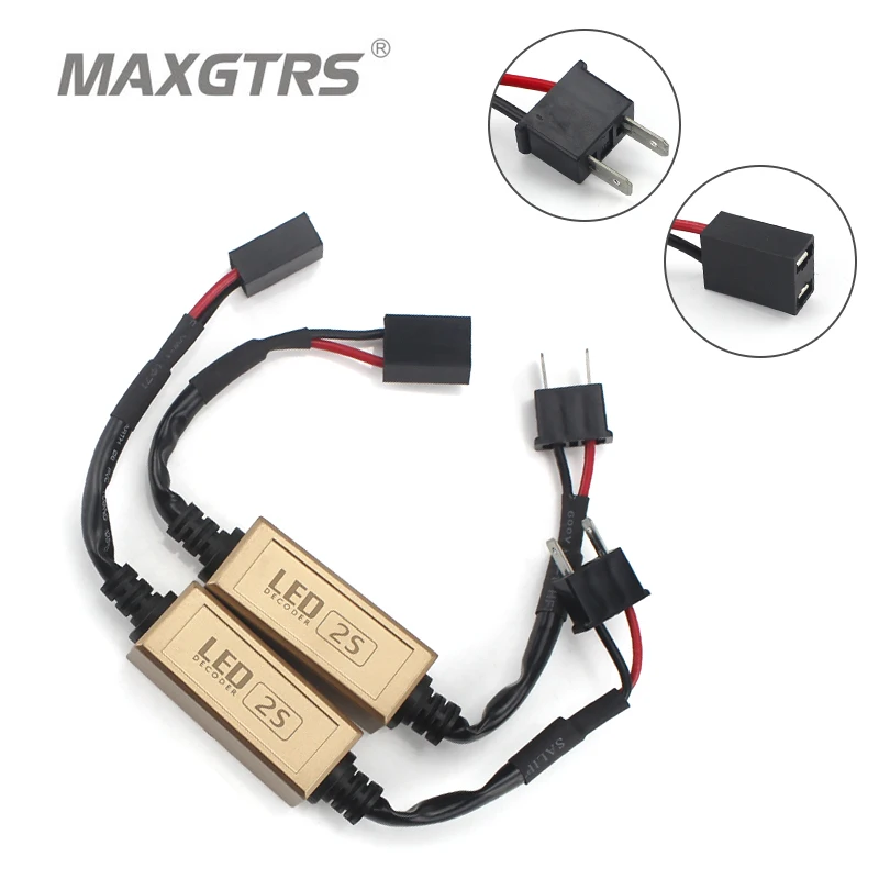 

H1 H4 H13 H7 H8 H11 HB3 9005 HB4 9006 H13 Car LED Decoder Resistor Canbus Harness Adaptor For Headlight Bulbs Light Error Free