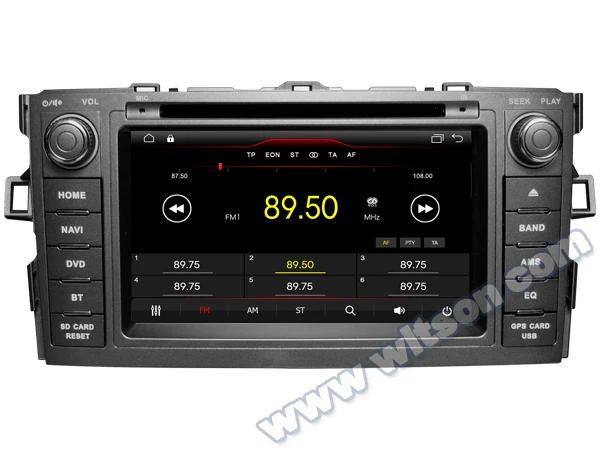 WITSON Android 9 1 2 Гб RAM 16 FLASH CAR RADIO для TOYOTA AURIS 2007 2011 GPS Авто Стерео навигация + DAB OBD TPMS DVR