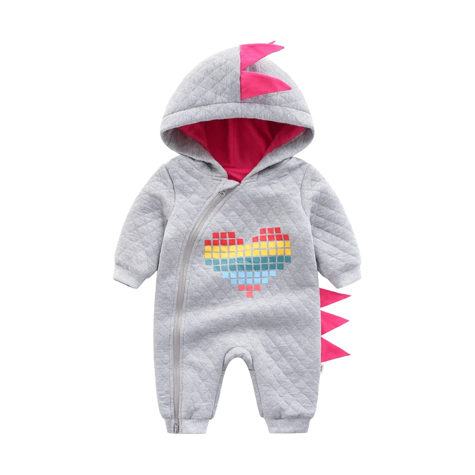 Toddler Newborn 3D Dinosaur Baby Boys Rompers Warm Spring Autumn Cotton Gilrs Jumpsuit Jumper Outfits tracksuit |