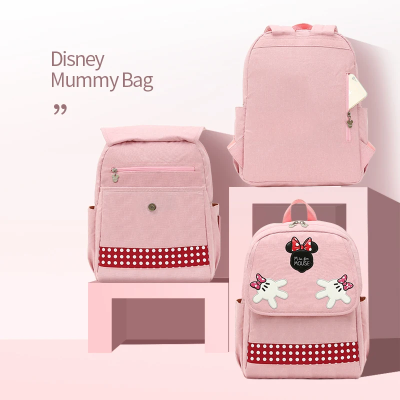 Сумка для подгузников Disney Minnie рюкзак мамы большая емкость водонепроницаемая