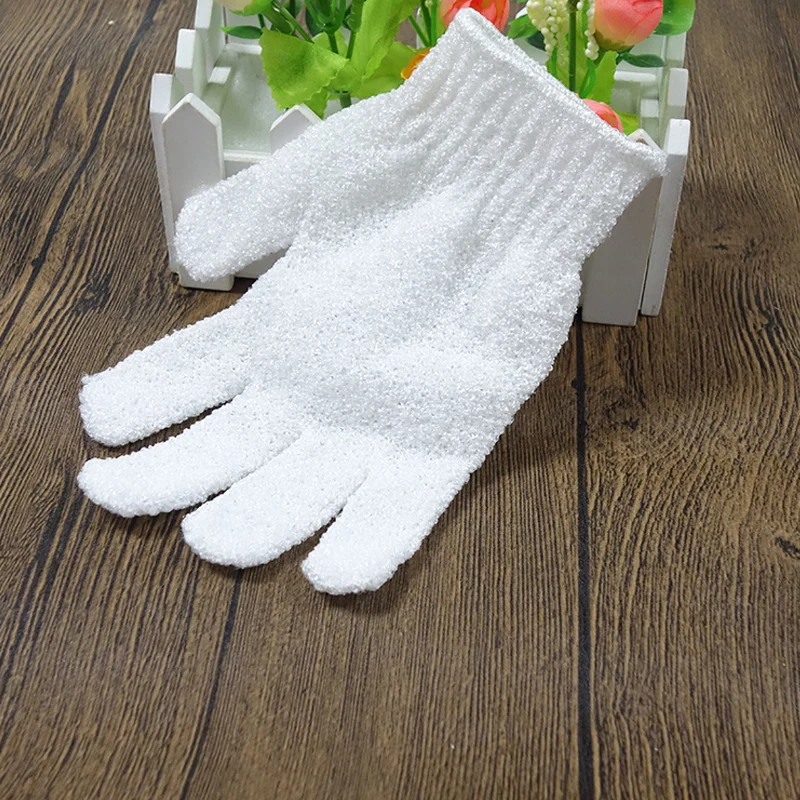 50pcs Hot Beige Nylon Body Cleaning Gants Douche Gant De Bain Exfoliante Cinq Doigts Serviette Accessoires Salle Bains | Дом и сад