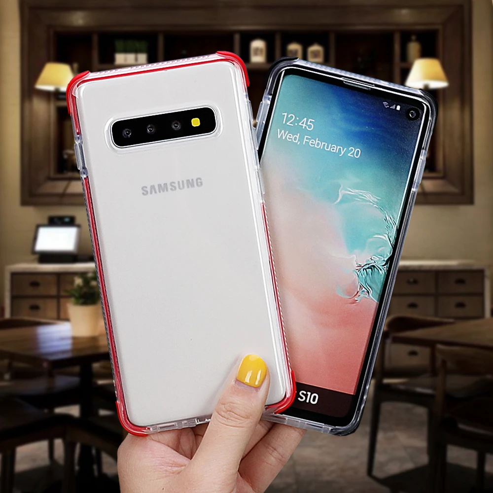 Ударопрочный Прозрачный чехол для телефона LOVECOM для samsung Galaxy S10 Plus S10 S10e Note 10 Pro, мягкая задняя крышка из ТПУ для телефона, подарок, новинка