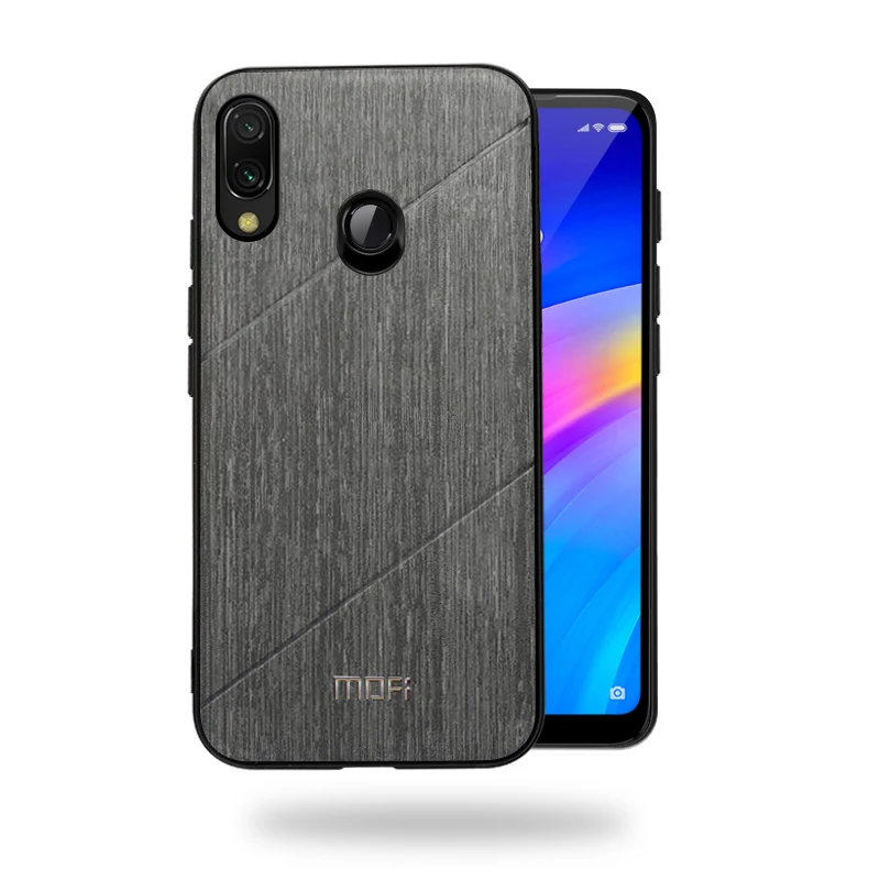 pu black Для xiaomi redmi 7 чехол Защитный чехол для задней крышки Силиконовый противоударный черный чехол MOFi redmi 7 pro чехол s - Цвет: pu black