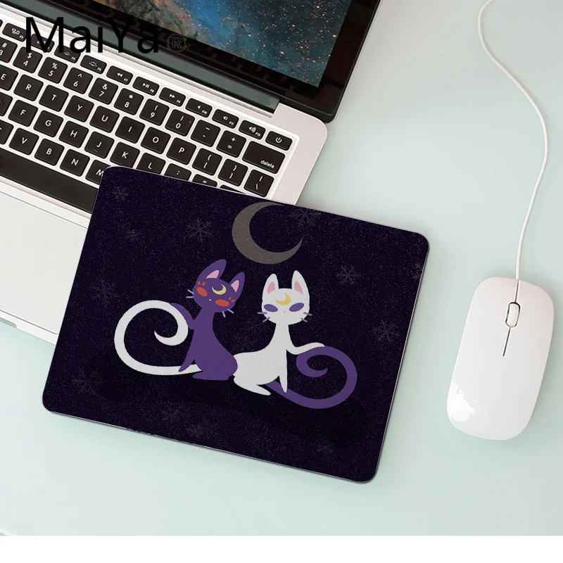 No Lock Edge25x29cm Maiya дизайн милый Сейлор Мун Кот шаблон ноутбук компьютер коврик для мыши Лидер продаж игровой коврик мышь - Цвет: No Lock Edge25x29cm