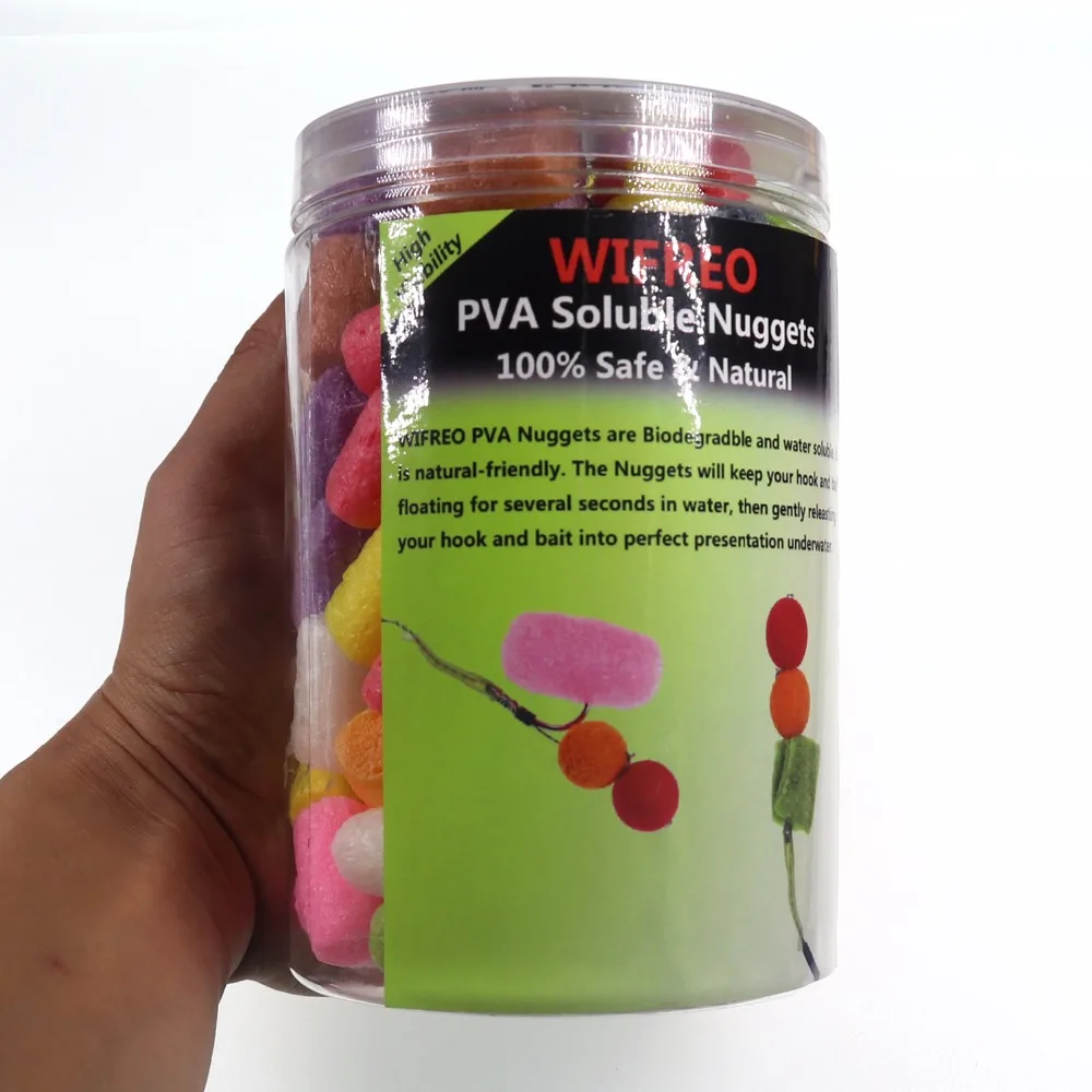 Wifreo 1 бутылка для ловли карпа PVA всплывающая пена с крюком защита PVA самородок