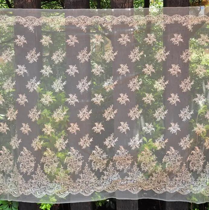 2 метра бежевого цвета высокого качества 2016 Новая африканская Тюлевая кружевная