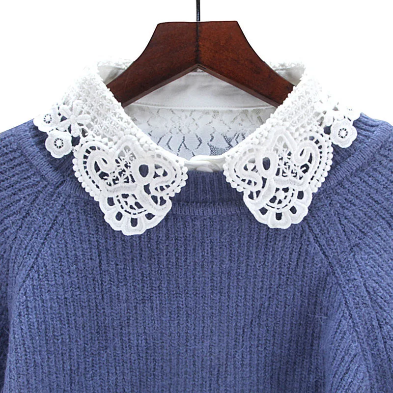 Модный новый женский кружевной воротник белый съемный рубашки аксессуары для