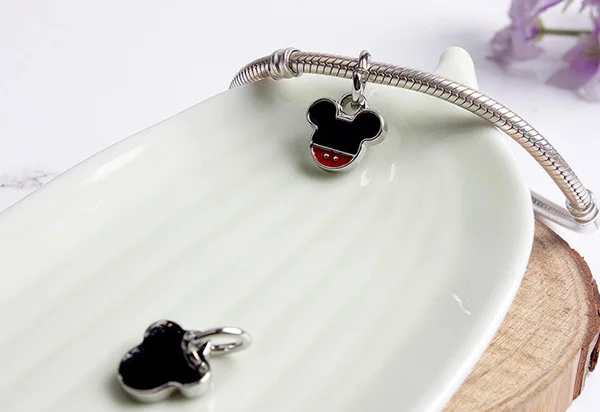 Панк Макси большая эффектная Милая подвеска Микки мауз Бусины Подходят Пандора