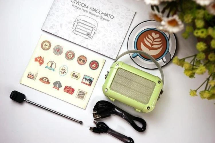 Отличный Divoom Macchiato Bluetooth беспроводной динамик маття зеленый металлический радио открытый портативный ручной музыкальный плеер сабвуфер