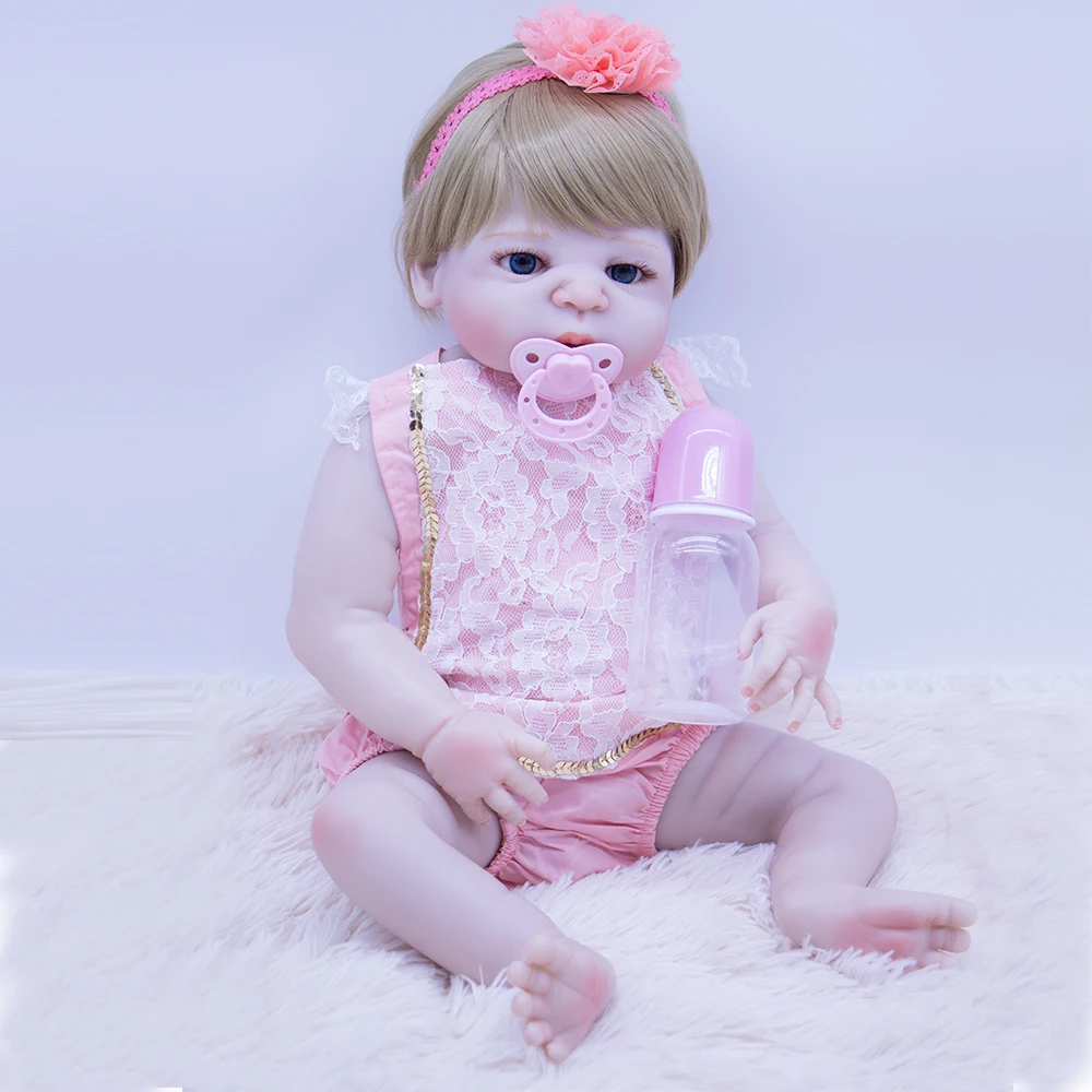 Высококачественные силиконовые виниловые куклы Bebes reborn menina 55 см 100% нетоксичные