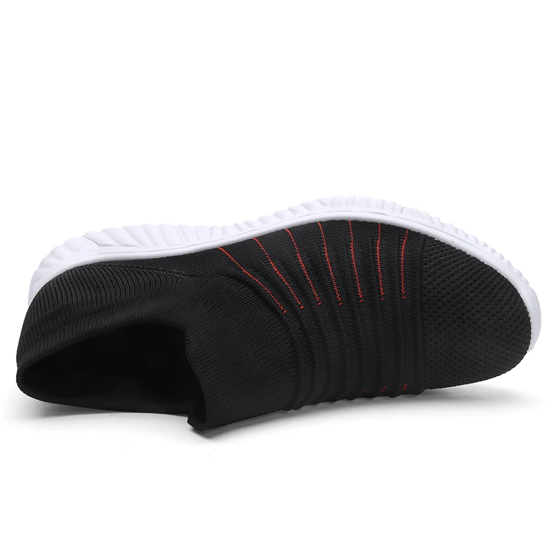 Мужские кроссовки носки белые черные Красные повседневная обувь на платформе
