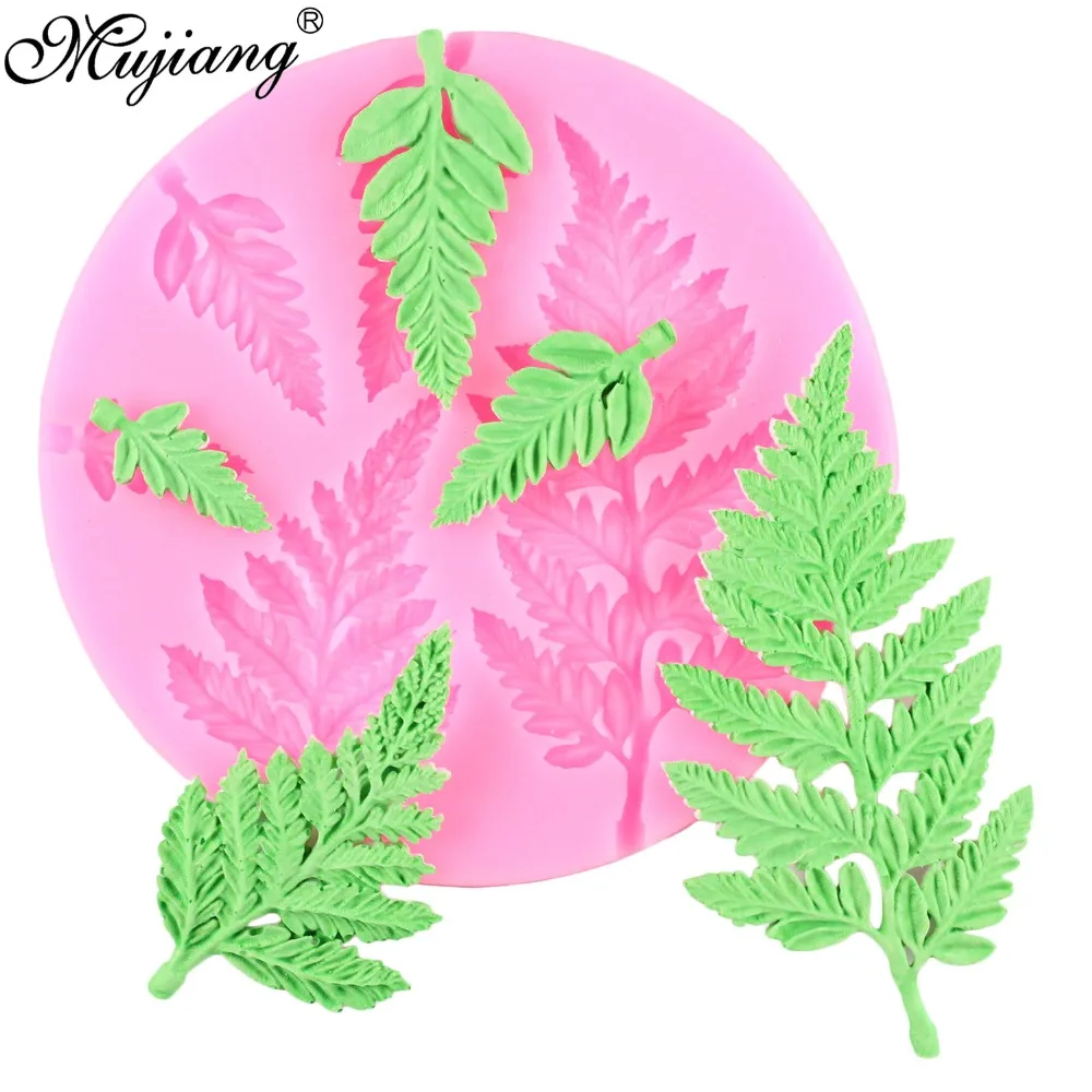 Mujiang Sugarcraft лист силиконовая форма Mimosa помадка формы для пирожных Сделай Сам