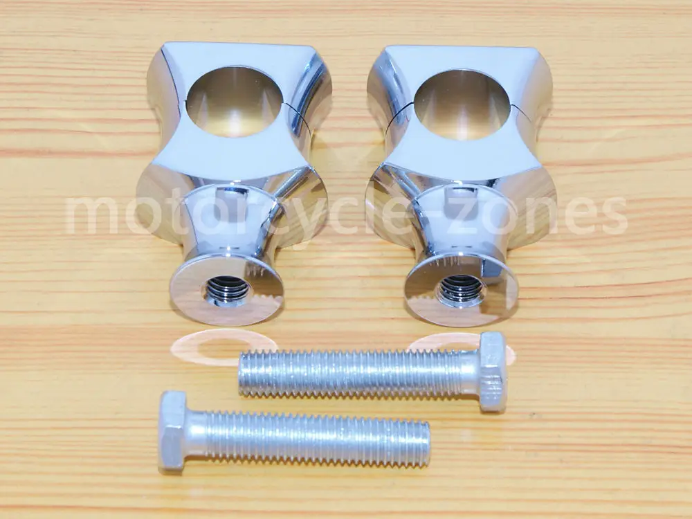 Хром 1 &quot25 мм мотоциклетные Кафе Racer Руль Riser зажим для Harley Custom Bobber Chopper |