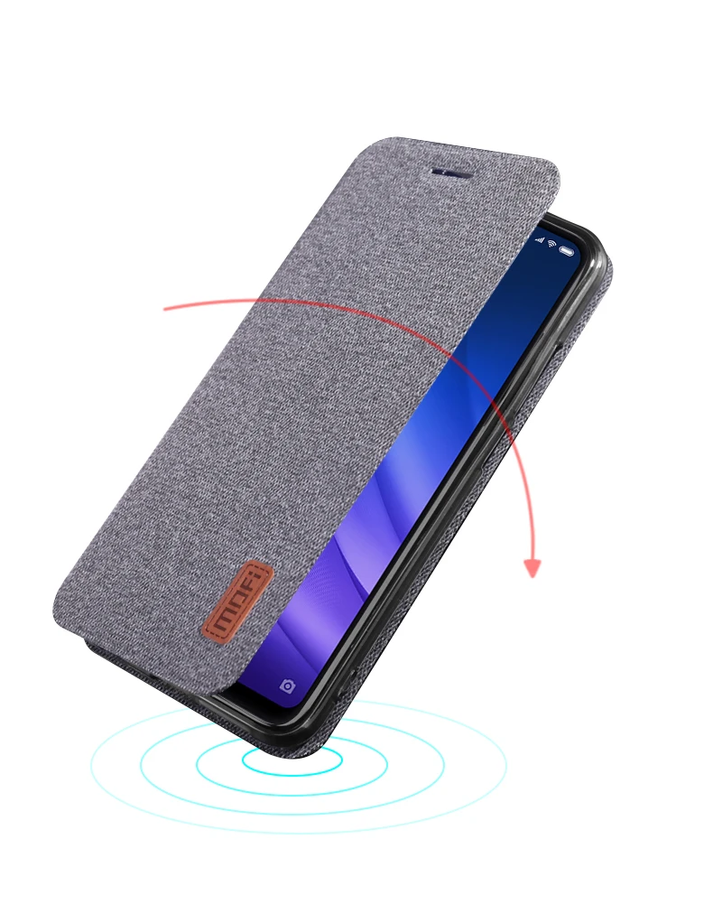 Чехол для xiaomi mi 8 lite, чехол MOFI для xiaomi mi 8 Pro, тканевый флип-чехол для xiaomi mi 8 x, полное покрытие mi 8 lite, флип-матовый чехол