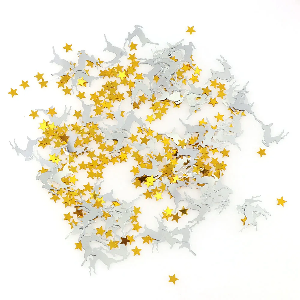 15 г разных цветов рождественский олень золотые пятиконечные блестки из фольги