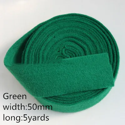 Green-50mm Meetee 1 рулон = 5 ярдов/25/30/50 мм шерстяного фетра лямки рождественская ель подарок с бантом из ленты ручной работы DIY Декор швейная Материал BD451 - Цвет: Green-50mm