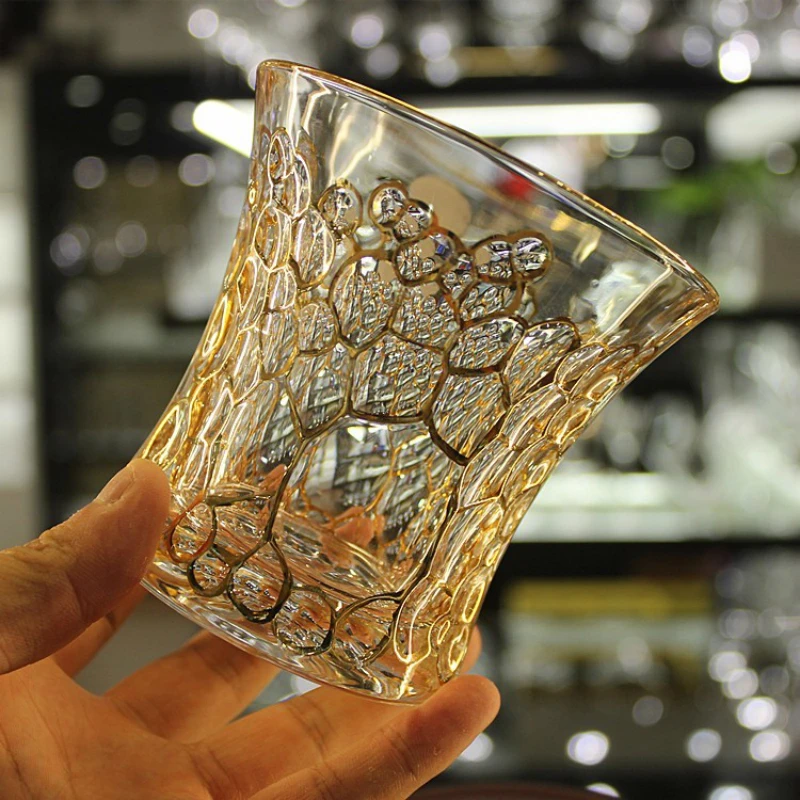 Чешская Республика позолоченная Хрустальная чашка для виски стакан вина