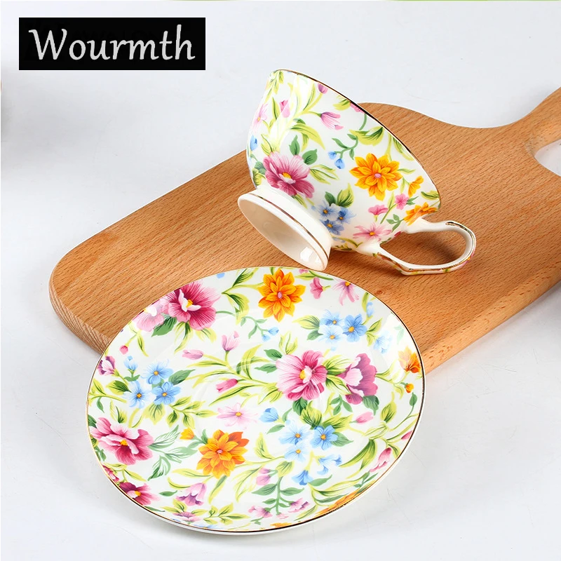 WOURMTH, высокое качество, слоновая кость, фарфор, элегантные кофейные чашки и Дворцовая керамика, роскошный западный стиль, послеобеденный чайный набор
