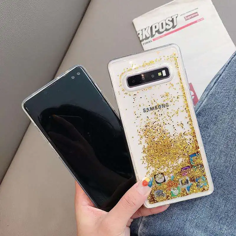 Для Samsung galaxy S10 Plus чехол динамический жидкий Блестящий силиконовый &quotпесок&quot TPU