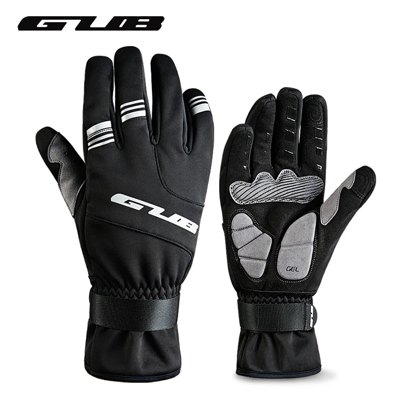 

Велосипедные перчатки с пальцами GUB S089, зимние теплые ветрозащитные водонепроницаемые противоскользящие велосипедные перчатки для сенсор...