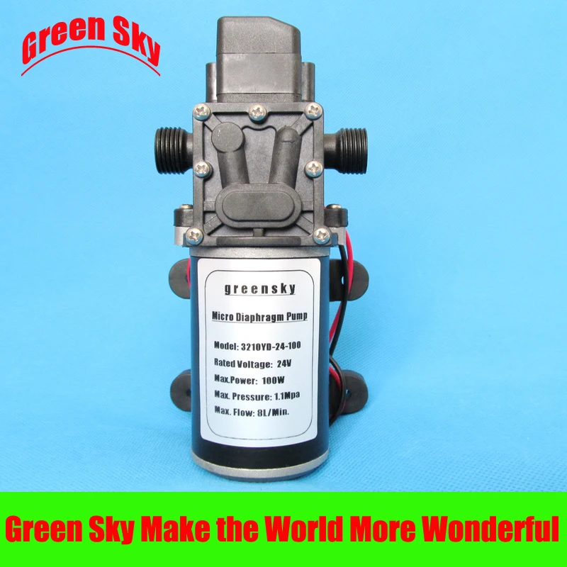 

8L/Min 1.1Mpa DC 100W diaphragm water pump 24v