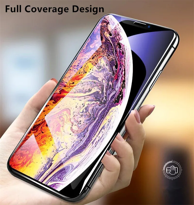 2 шт./лот 9D закаленное стекло для iPhone 7 8 Xr X Xs Max 5 6 6S Plus защита экрана на защитное |
