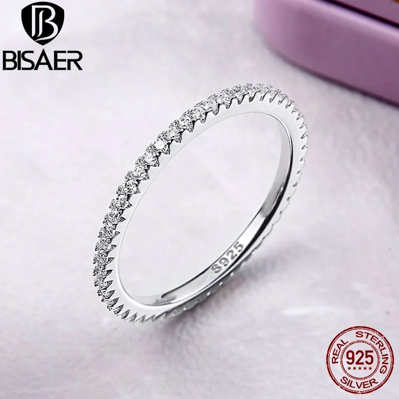 Женское составное кольцо из серебра 925 пробы с прозрачным фианитом|rings for women|ring