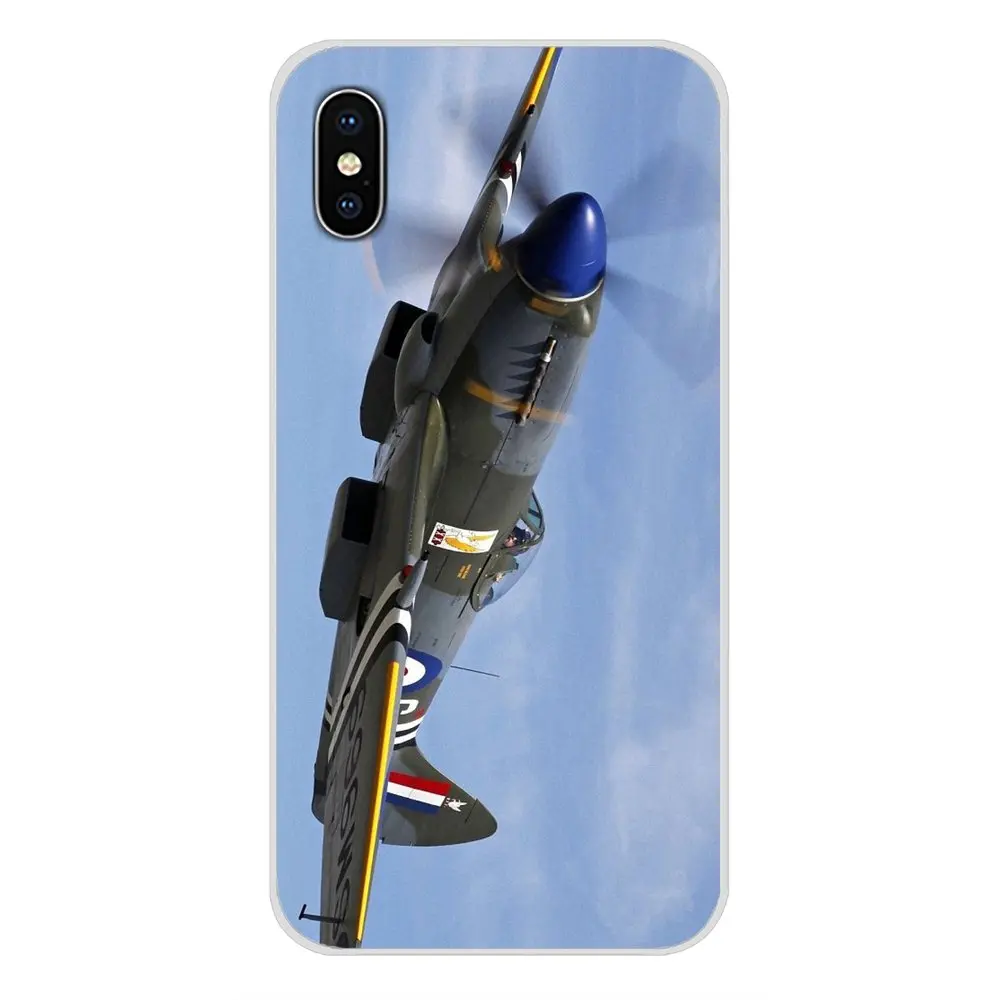 Для Apple iPhone X XR XS MAX 4 4S 5 5S 5C SE 6 6S 7 8 Plus ipod touch cool Supermarine Spitfire plane аксессуары