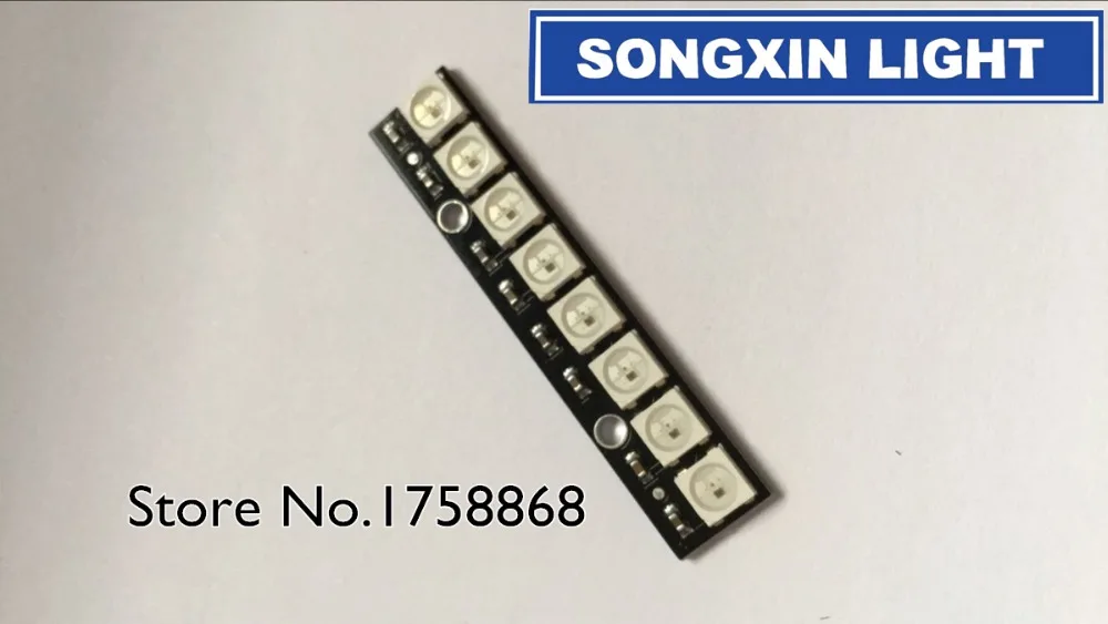 Светодиодные лампы WS2812 5050 RGB 8 каналов 1 шт. встроенная полноцветная макетная