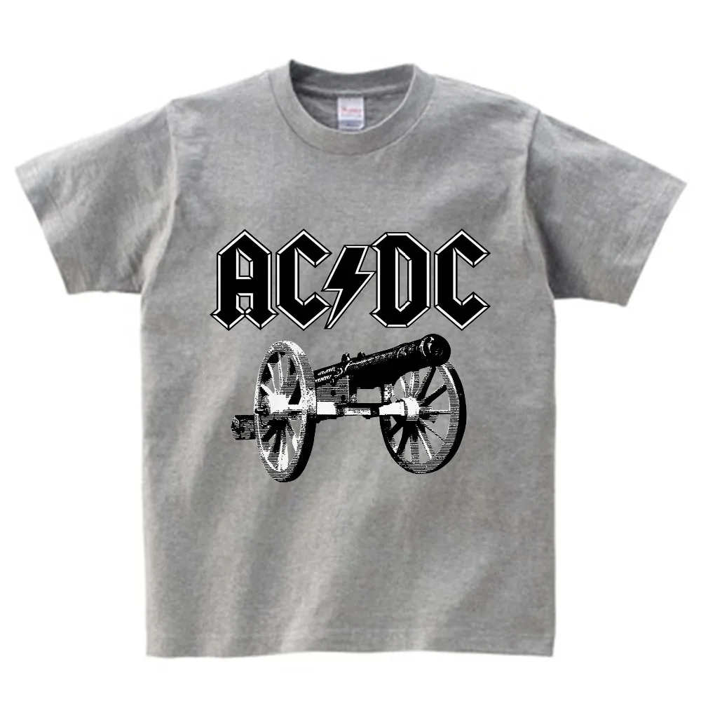 ACDC, Детская футболка детская ACDC футболка в стиле рок, Повседневная футболка с короткими рукавами для мальчиков и девочек, детские топы унисекс, одежда для малышей YUDIE
