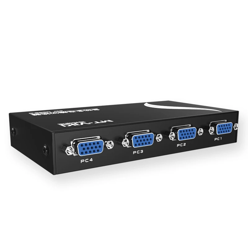MT-Viki 4-портовый автоматический выключатель VGA USB KVM Hotkey с оригинальными кабелями