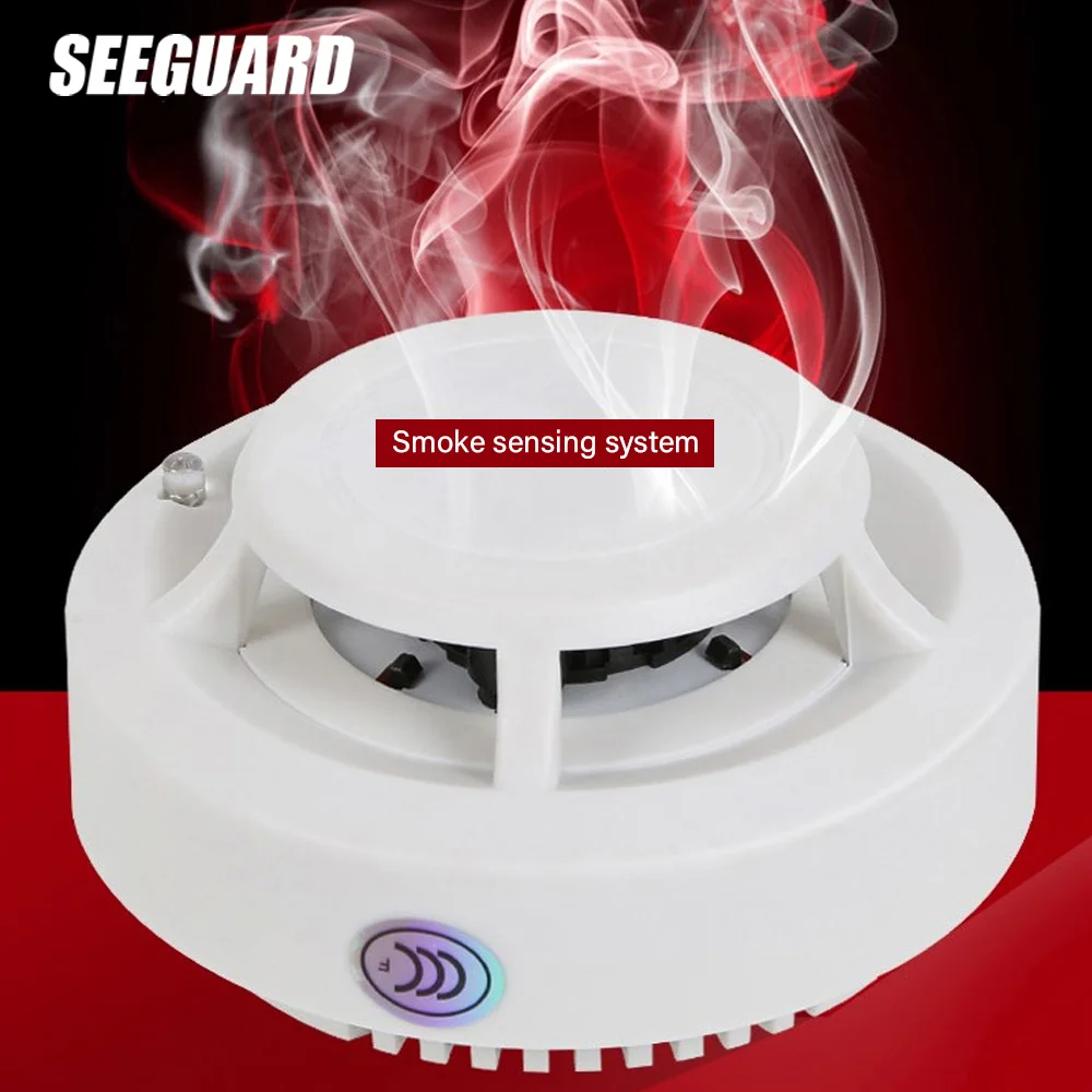 SEEGUARD дымовая сигнализация пожарная сигнализация Домашний Беспроводной датчик дыма автономный датчик задымления 3C Сертификация