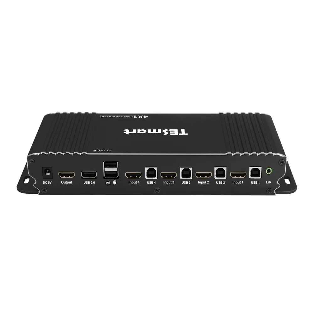 TESmart высокое качество 4 порта USB KVM HDMI переключатель с дополнительным USB 2,0 порт Поддержка 4K*2K(3840x2160) 2 шт 5ft HDMI Кабели