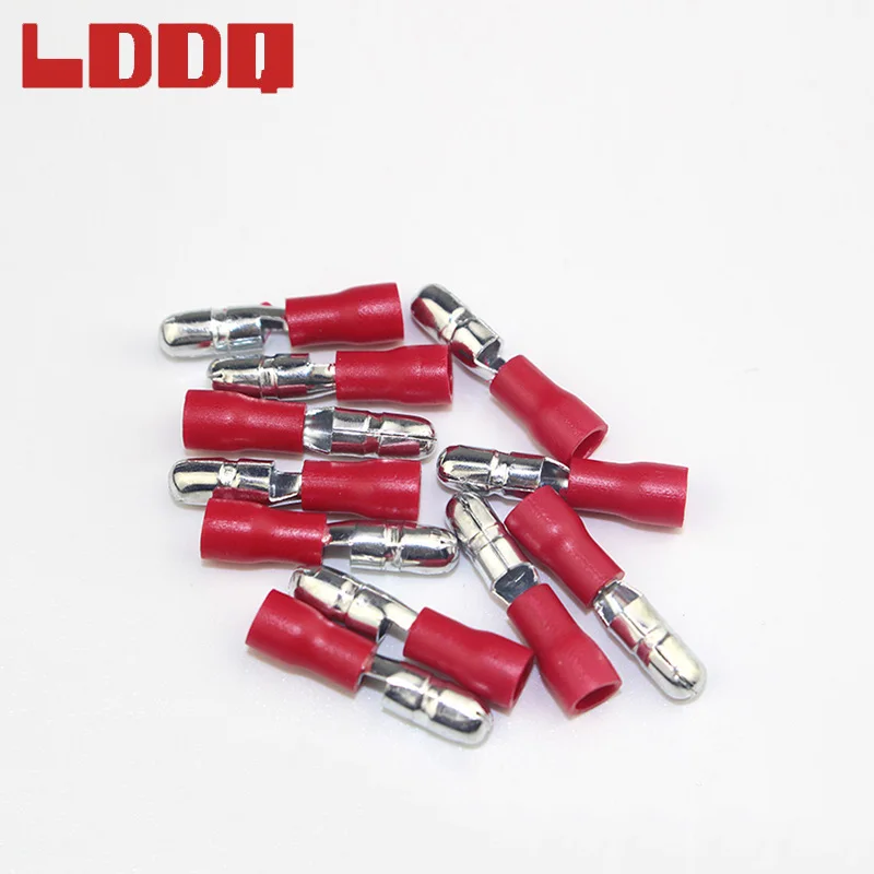 LDDQ 100 шт. красные пули стыковые обжимные клеммы штекер изолированный провод