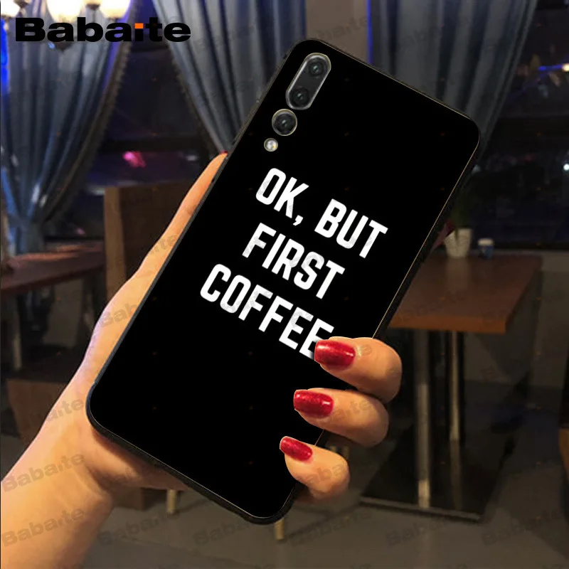 Чехол для телефона Babaite Ok But First Coffee Book huawei mate 10 lite p20lite p9lite nova 3i honor 8x mate20 pro чехол |