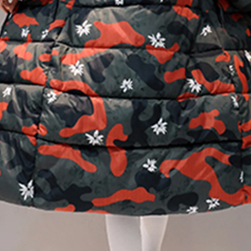 Женская зимняя хлопковая куртка 2018 облегающая длинная большого размера пуховик