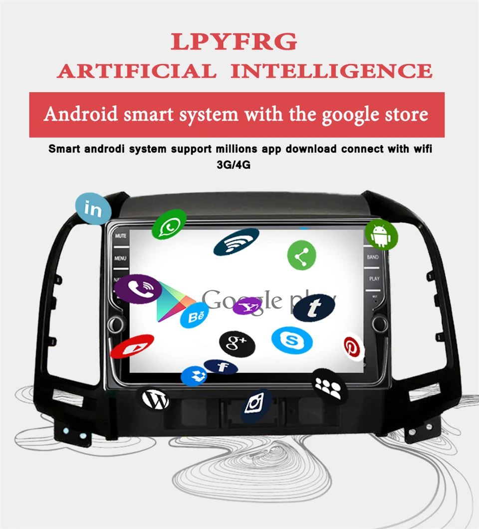 8 ядерный Android 9,1 64 Гб rom dvd-плеер Bluetooth gps навигация радио для 2005-2012 HYUNDAI SANTA FE головное устройство с wifi Carply