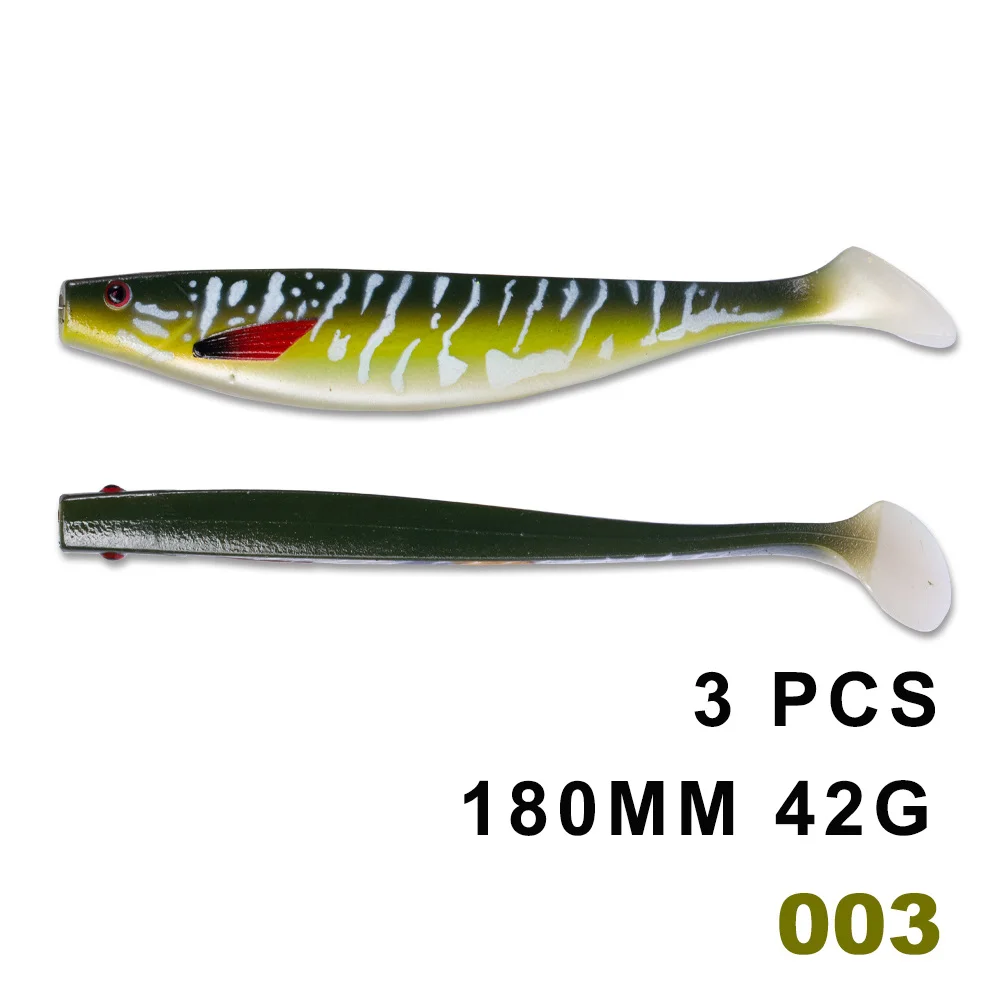 180mm 003-3 HUNTHOUSE fox similar shad teez большая Мягкая приманка 12 см 15 см 18 см pro shad lure berserk sea bass для ловли щуки zander - Цвет: 180mm 003-3