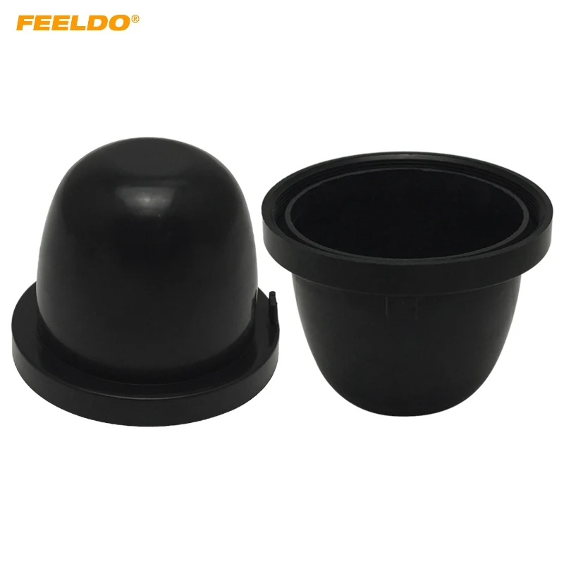 

FEELDO 2Pcs Car LED HID Headlight Waterproof DustProof Cover Rubber 70mm-83mm Anti-Dust Sealing Headlamp Cap #5592