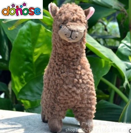 Коричневый 23 см белая плюшевая игрушка Альпака лама, кукла, животные, чучело, куклы, японские мягкие плюшевые Alpacasso для детей, подарки на день рождения - Цвет: Коричневый