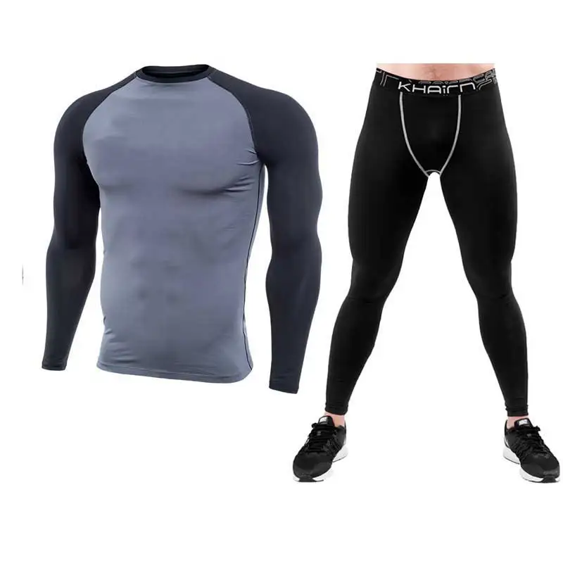 Мужские комплекты для фитнеса Pro быстросохнущие компрессионные подштанники