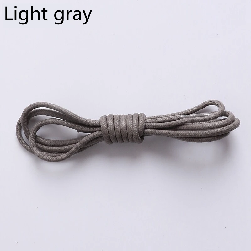 1Pair Waxed Cotton Round Shoe laces Leather Waterproof ShoeLaces Men Martin Boots Shoelace Shoestring Length 80/100/120/140CM P2