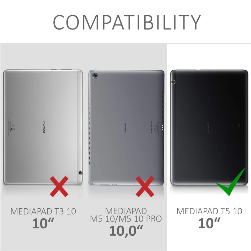 Для Huawei MediaPad T5 10 '' 360 градусов вращающийся PU кожаный чехол для дюймовый