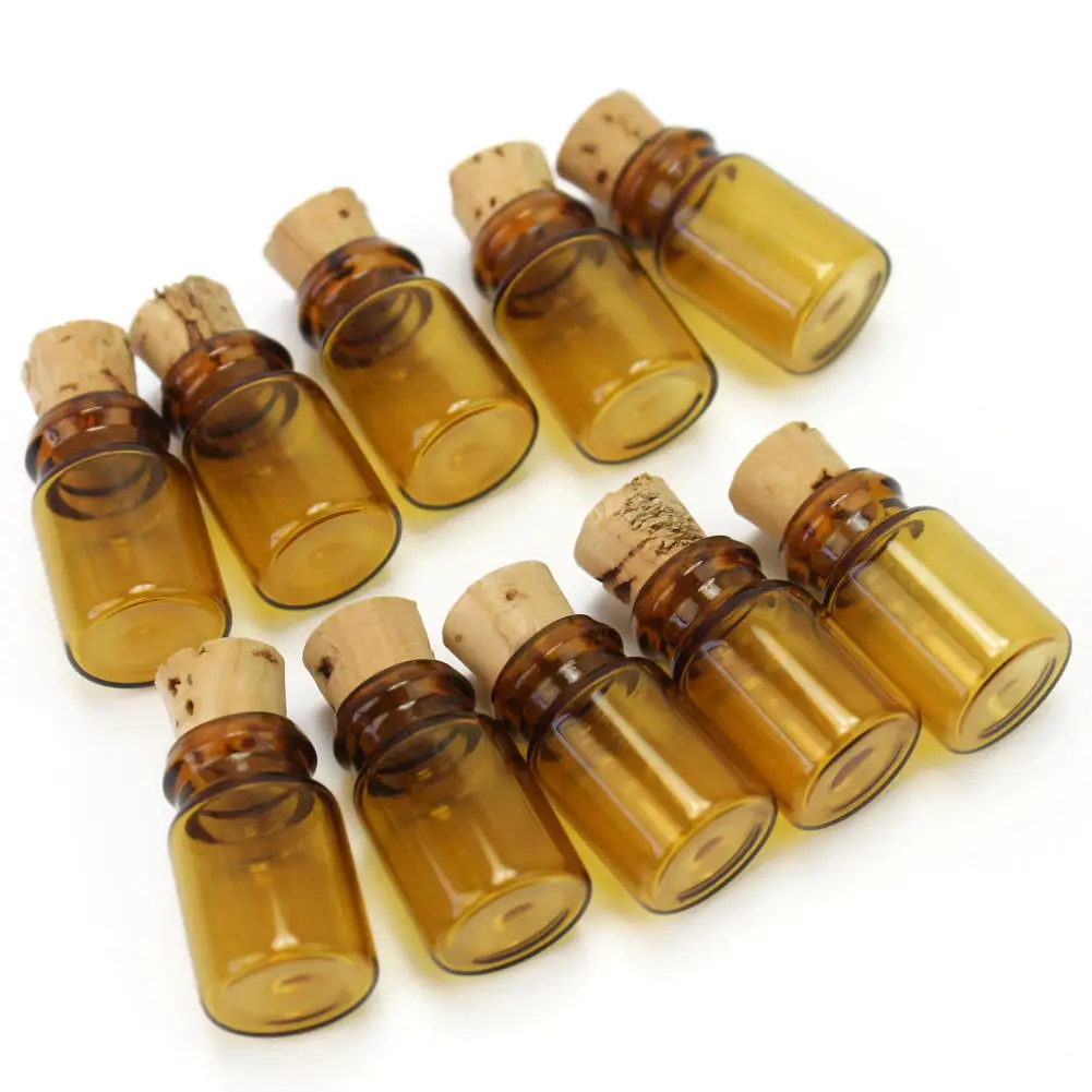 Маленькая коричневая пустая стеклянная бутылка для желаний 10 шт./лот флаконы