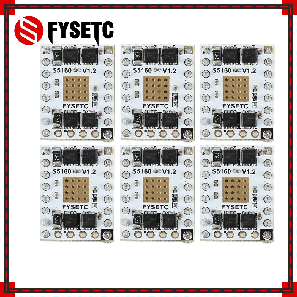 6pcs 3D Printer Parts SPI Stepper Motor Driver TMC5160 V1.2 S5160 Stepstick Mute Driver For 57 Stepper F6 SKR V1.3 VS TMC2130