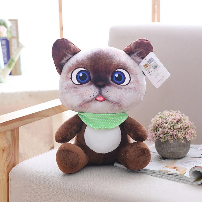 3D игрушки для кошек 20 см имитация кота плюшевая кукла плюшевые животные кошки