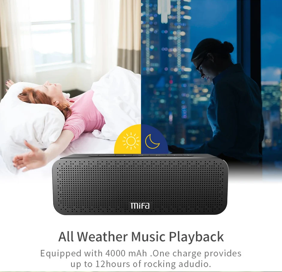 MIFA портативный Bluetooth динамик беспроводной стерео звук Бумбокс динамик s с микрофоном Поддержка TF AUX TWS