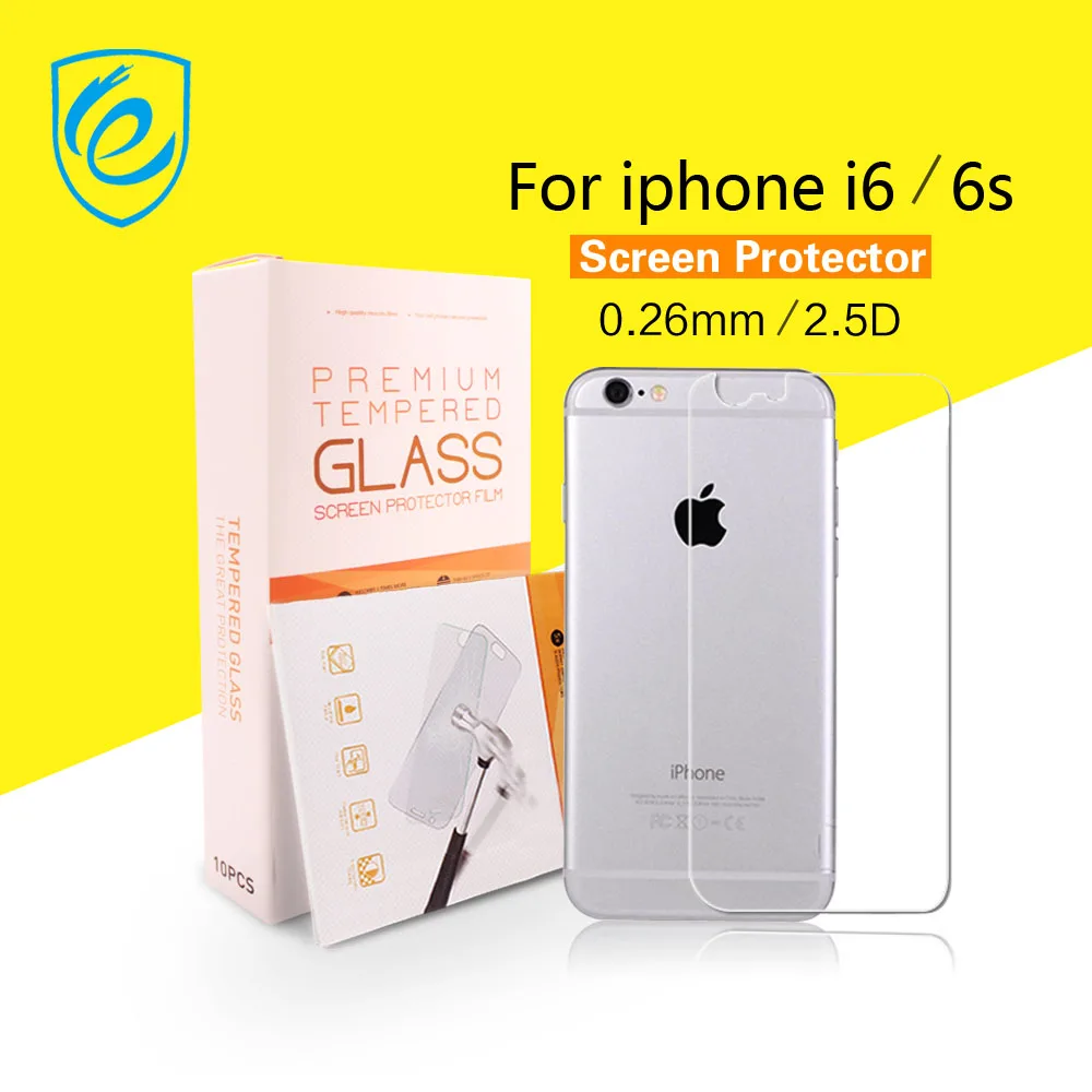 10 шт./лот защита из закаленного стекла для iPhone 6 6S задняя крышка пленка iphone 7 7plus 8