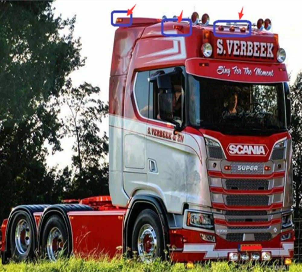 R/C tamiya по супер скидке грузовик прицепа автобуса scania габаритные огни, контурные огни/светодиодные фонари для 1/14th Масштаб rc scania r620 56323 r730 грузовик с прицепом
