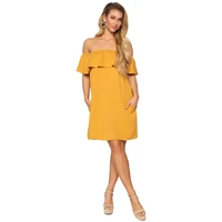 womens scallop boat neck one piece dress 2019 new fashion summer backless off shoulder loose womens dress female solid vestidos